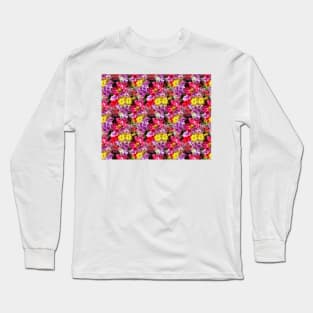 colorful game of flowers, flowers of many colors Long Sleeve T-Shirt